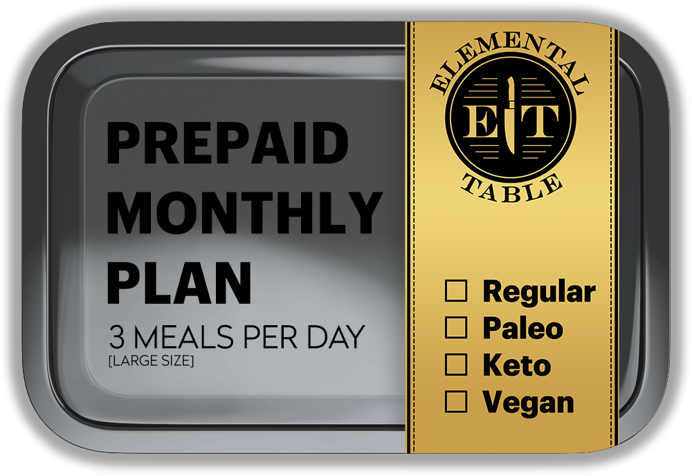 Monthly - Large Size - 3 Meals Per Day